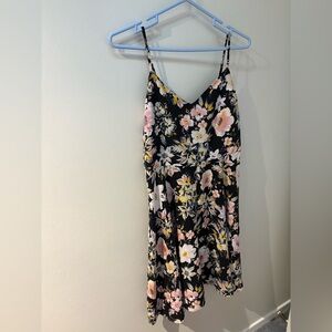 GAP Floral Spaghetti Strap Dress - Black, Pink, Yellow